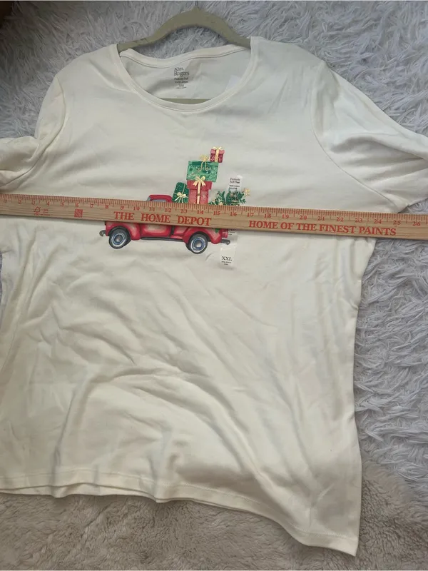 Kim Rogers Women's Christmas Truck Long Sleeve T-Shirt soft tee woman’s XXL new - Image 6