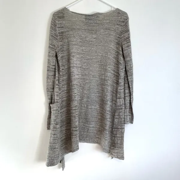 SATURDAY SUNDAY ANTHROPOLOGIE ANTHRO Eagan Cardigan Gray Open Sweater NO LINING - Image 10