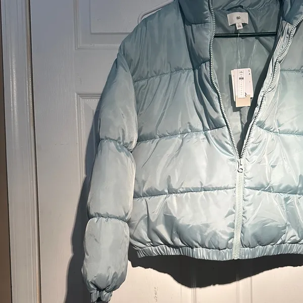 BP Light Blue Women's Puffer Coat - Image 4