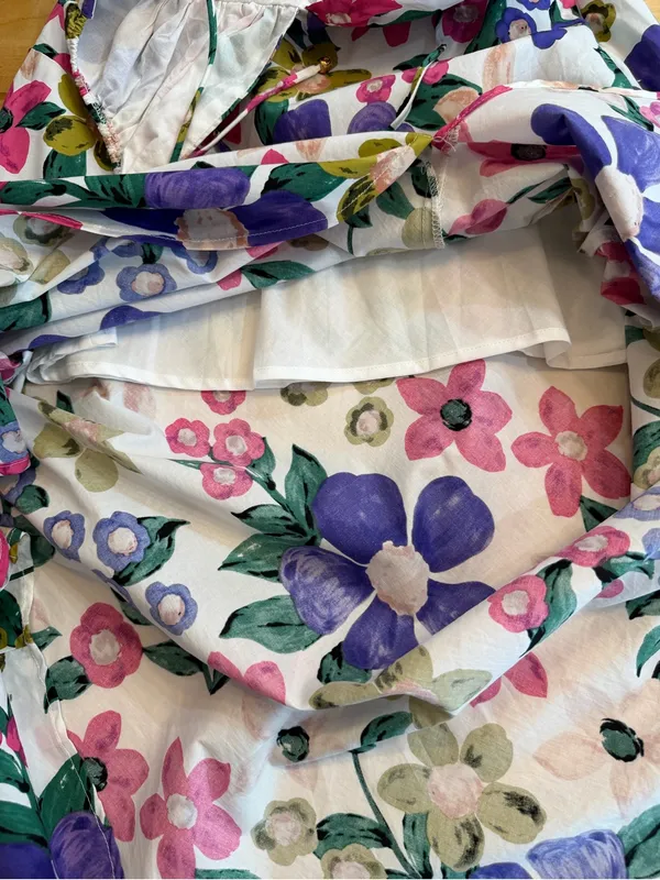 Here Comes the Sun Floral Tie-Strap Midi Dress - Image 4
