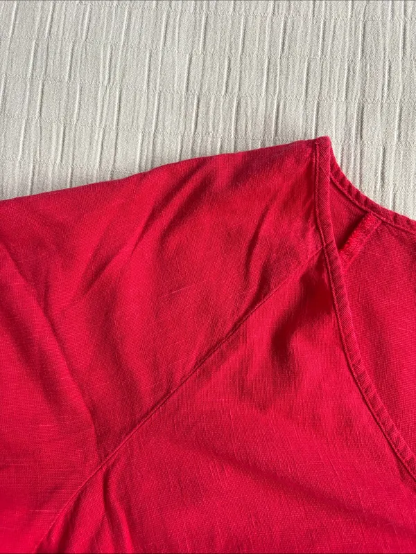 Universal Threads Red V-Neck Fit & Flare Dress - Image 4