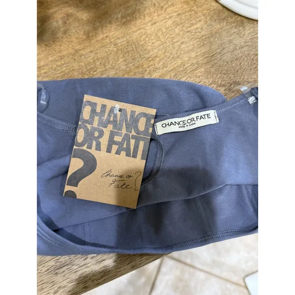 NWT Abercrombie & Fitch "Chance or Faith" Blue Corset Style Crop Top – Size Smal - Image 4