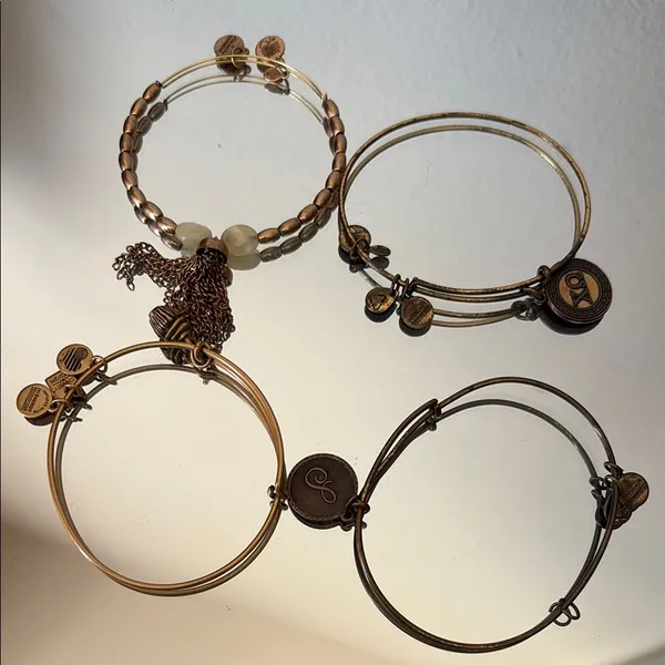 Alex and Ani Elegant Gold Bracelet Set of 4 - Image 6