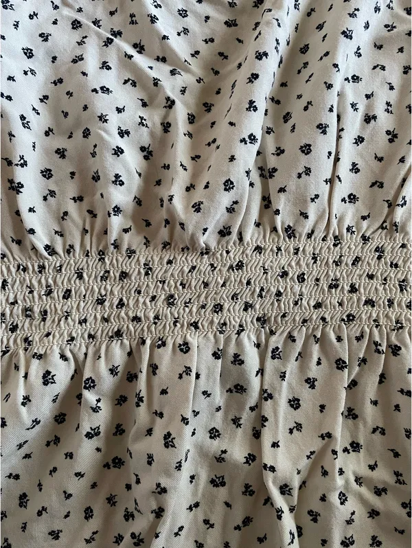 John Galt white and navy short sleeve top - Image 5