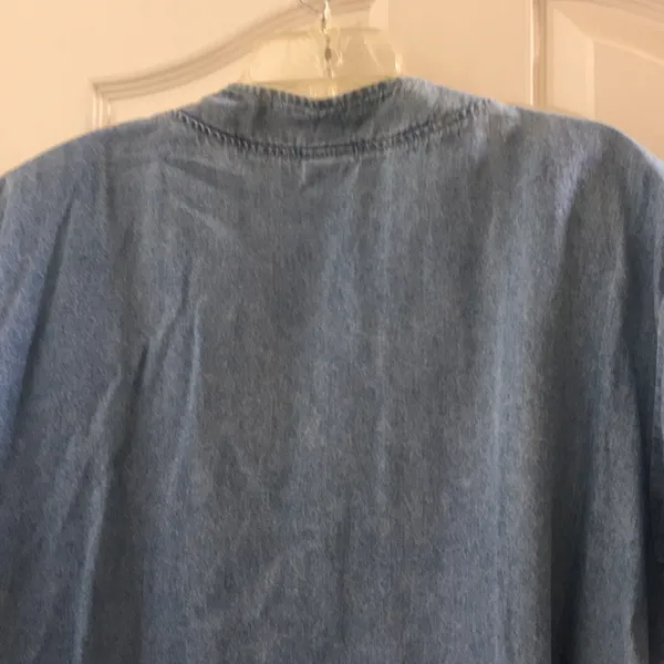 FINAL MARKDOWN Denim Oversized ladies embellished blouse large - Image 8