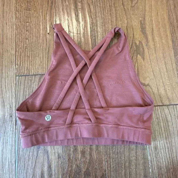 Lululemon energy high neck cross back bra copper coil 4 - Image 5