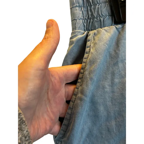 Threads 4 Thought blue chambray elastic waist pants sustainable Medium - Image 6