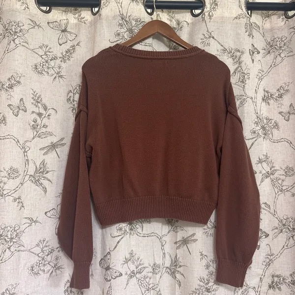 Brown Cropped Button - Image 2