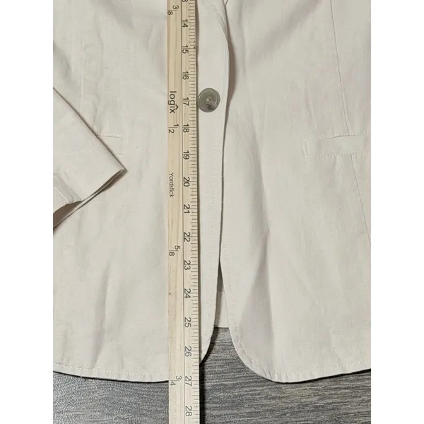 NWT J.Crew‎ Blazer Cream Beige Linen Cotton Size 10 Holland Preppy Career Jacket - Image 6