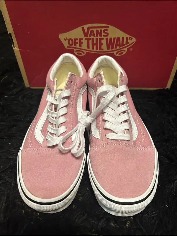 VANS old skool pink suede lace up low top shoes sneakers women’s 8 new - Image 2