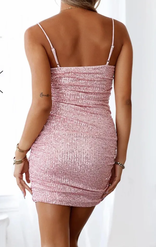 Hello Molly What A Glamour Pink Sequin Dress - Image 3