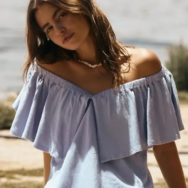 Free People Lynne Midi Dress in Lavender Luster Periwinkle Small NWT Beach Boho - Image 6
