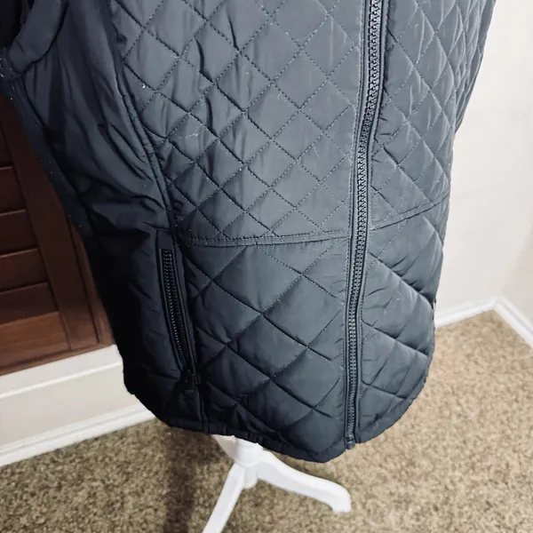 Andrew Marc Vest Womens XL Quilted Pockets‎ Full Zip Black Puffer - Image 3