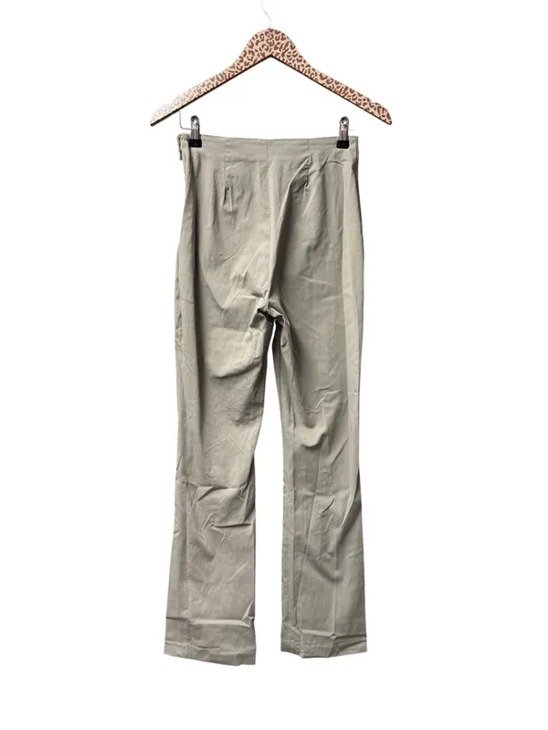 House of CB Laurel High Waisted Trousers Flared Pants Smoke Gray Grey Medium - Image 6