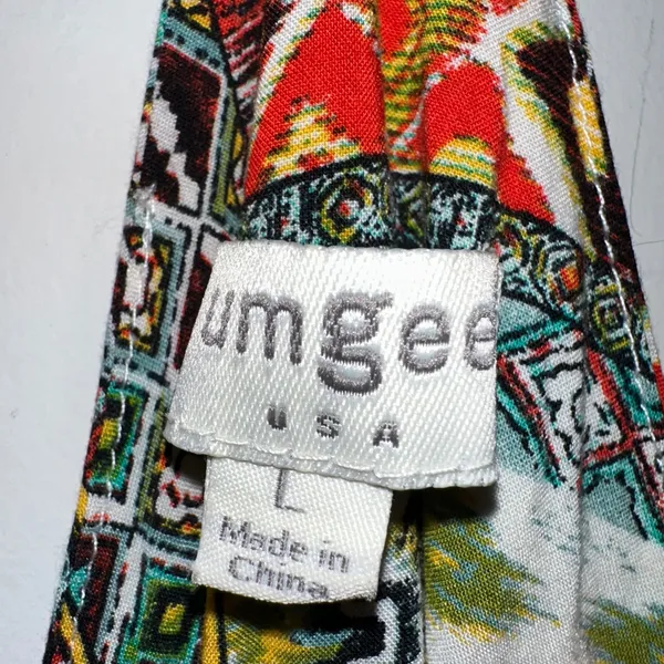 Umgee Boho Patchwork Tank Tunic‎ Womens L Tribal Swing Sleeveless - Image 3