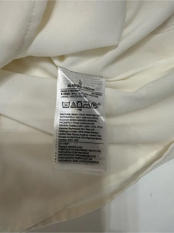 Banana Republic White Satin V-Neck Spaghetti Strap Camisole Size Large - Image 6