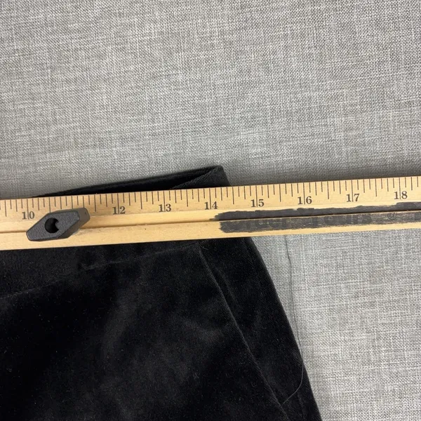 J McLaughlin Pants Womens 10 Black Velvet Dress Straight Leg Pockets Made USA - Image 7