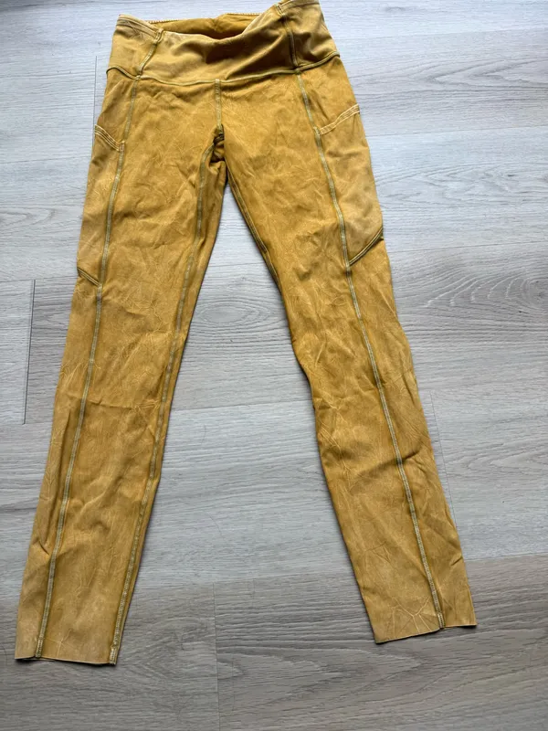 Lululemon Fast and Free High-Rise Ice Wash Spiced Bronze Leggings 6 - Image 2