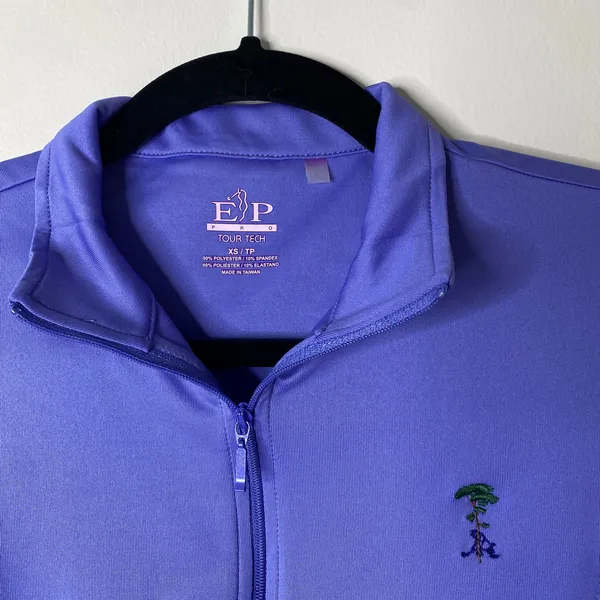 EP Pro Tour Tech Purple-Blue Golf Quarterzip Pullover Long-sleeved shirt top XS - Image 2