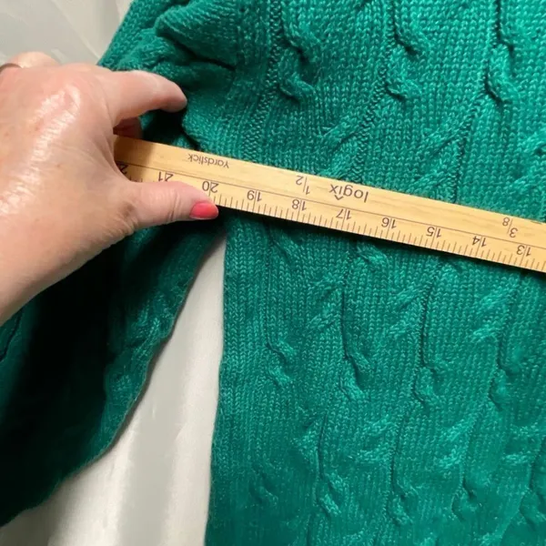 Vintage ☘️American Weekend green size M Ramie cotton sweater. Hong Kong - Image 9
