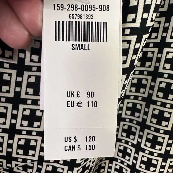 Abercrombie & Fitch One-Shoulder Black and Cream Dress NWT - Image 3