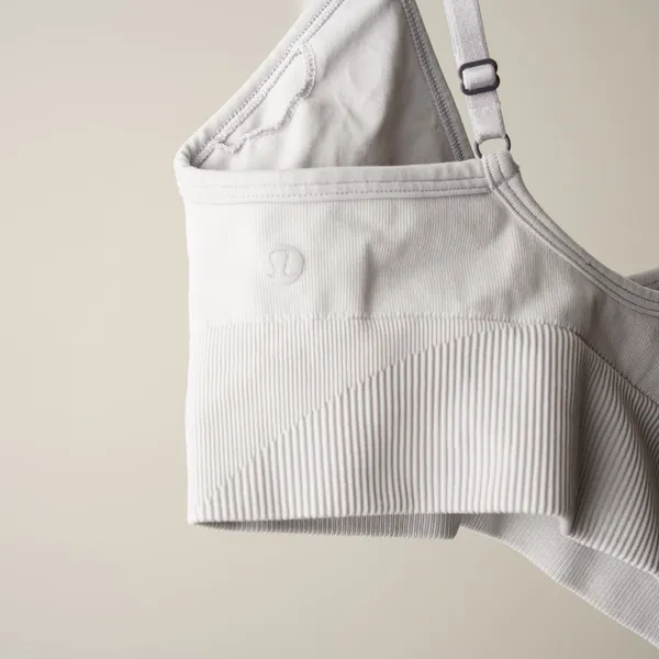 Lululemon Ebb To Street Bra II Sports Athletic Adjustable Spaghetti Straps Gray - Image 5