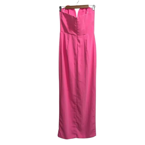Amanda Uprichard x Revolve Cherri Strapless Maxi Gown In Shocking Pink - Image 7