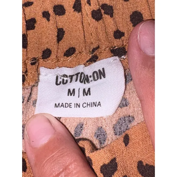 Cotton On Womens Medium‎ Tan Black Cheetah Animal Print Elastic Waist Midi Skirt - Image 4