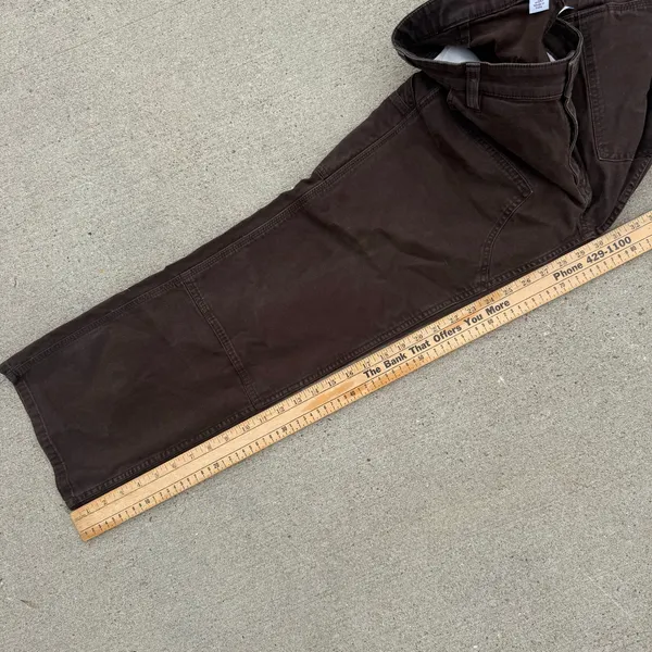 Carhartt Rugged Flex Loose Fit Canvas Double Front Work Pants Brown 12 Short - Image 8