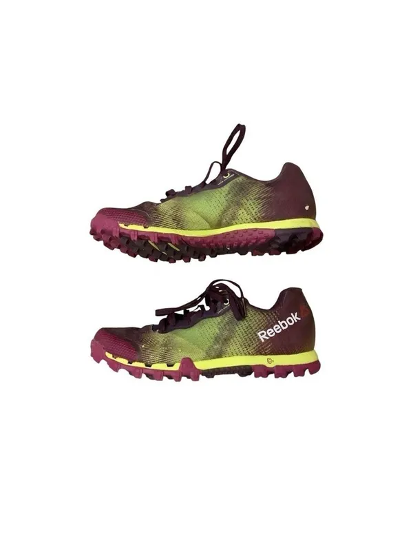 REEBOK All Terrain 2.0 Purple and Yellow Running Shoes size 5 - Image 3