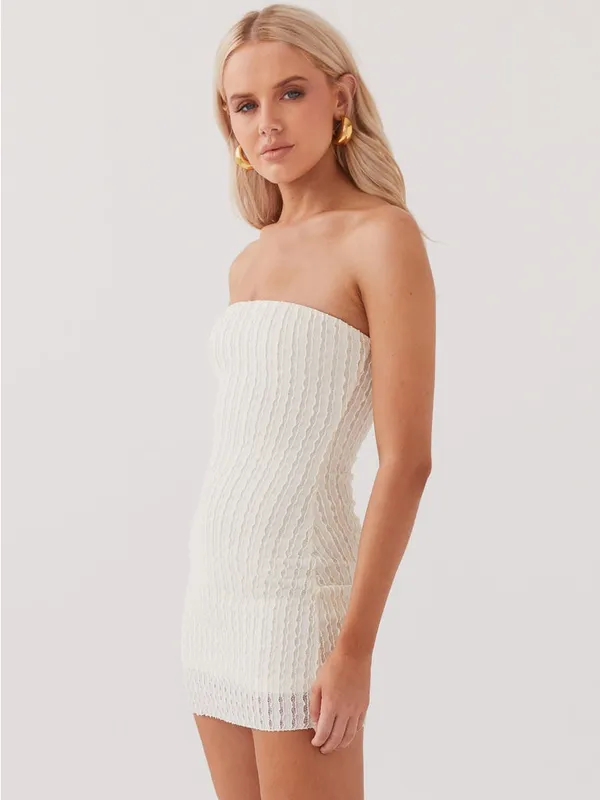 NWT Peppermayo | Calm Waters Knit Mini Dress - Cream, M/L - Image 2