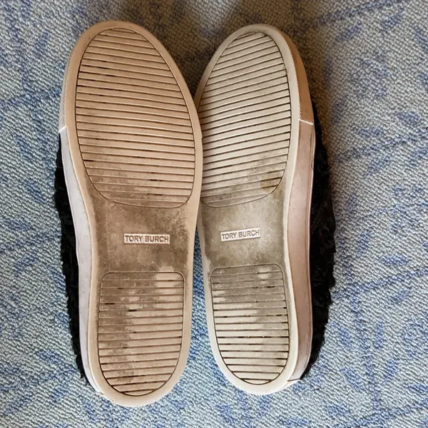 Tory Burch flower fabric sneakers leather lining - Image 3