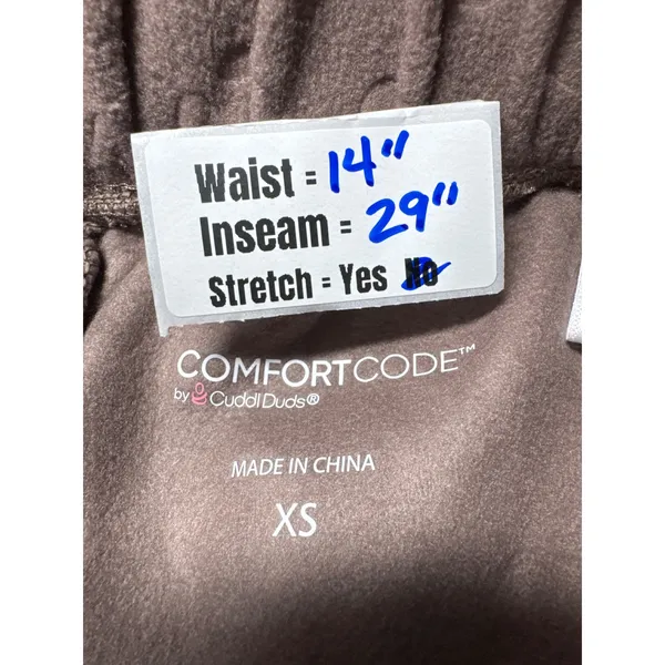Comfort Code by Cuddl Duds Brown Leopard Embossed Lounge Pants XS‎ CLBREM - Image 3
