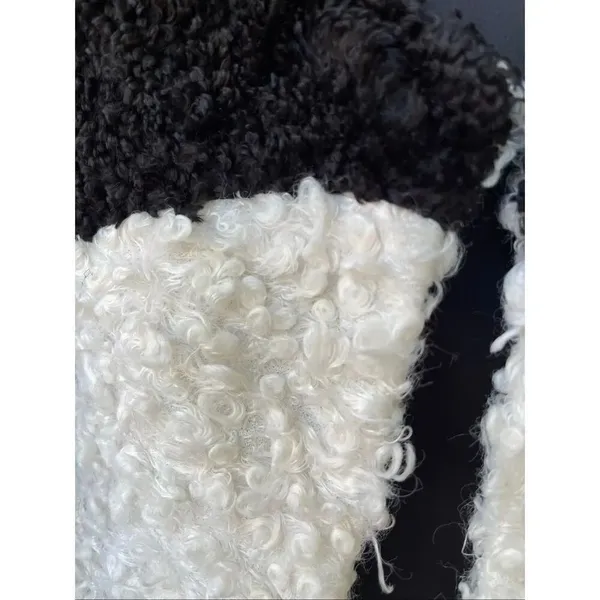 V. By Paris Valtadoros size M faux lamb fur coat. - Image 6
