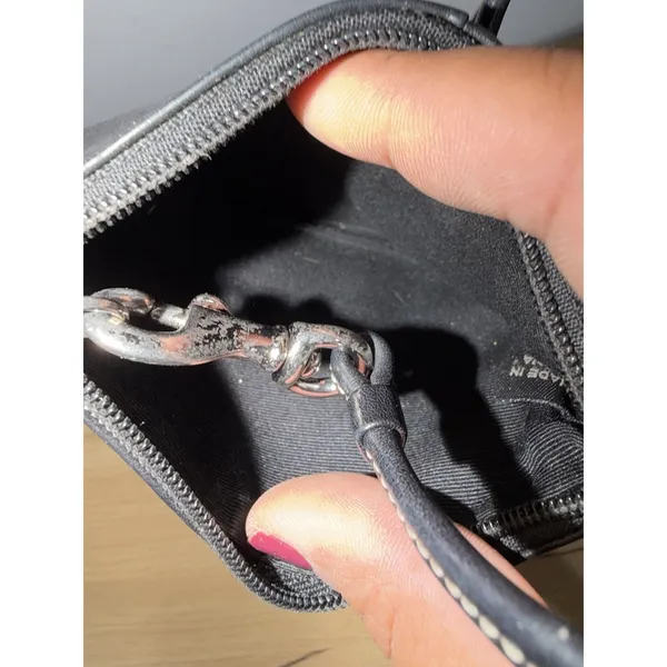 Coach Small Black Leather Coin Zipper Wristlet w/Hangtag T - Image 4