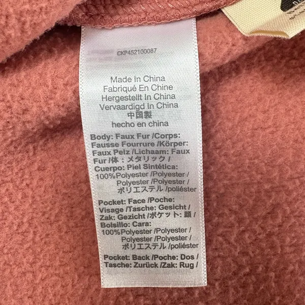 Madewell‎ (Re)Sourced Quilted-Pocket Popover Rose Dust Fleece Jacket Small EUC - Image 5