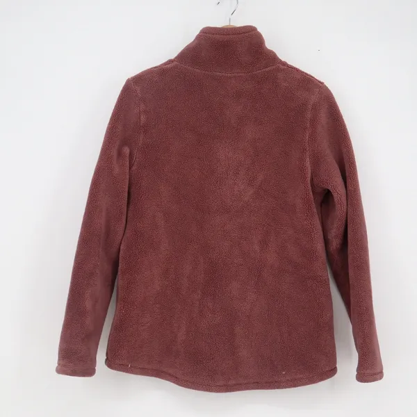 32 Degrees Heat Womens Fleece Jacket Mauve Full Zip Mock Neck Faux Fur L - Image 4