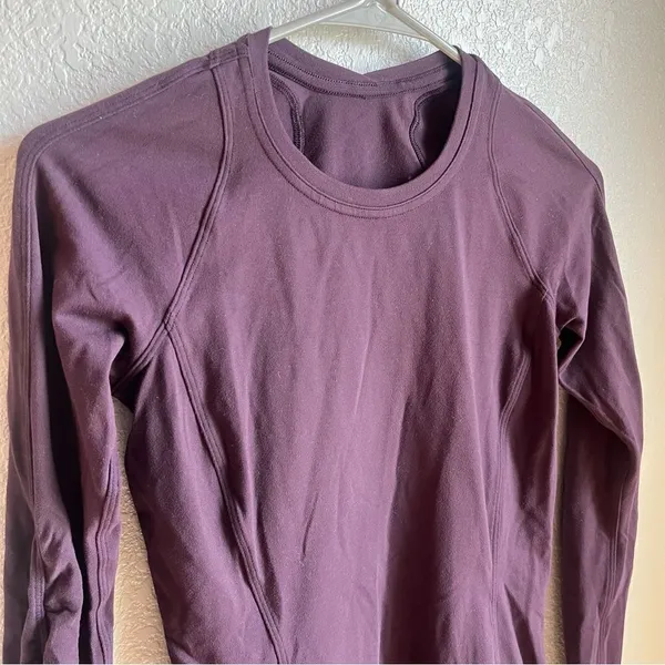 Lululemon Runderful Long Sleeve Black Cherry - Image 6
