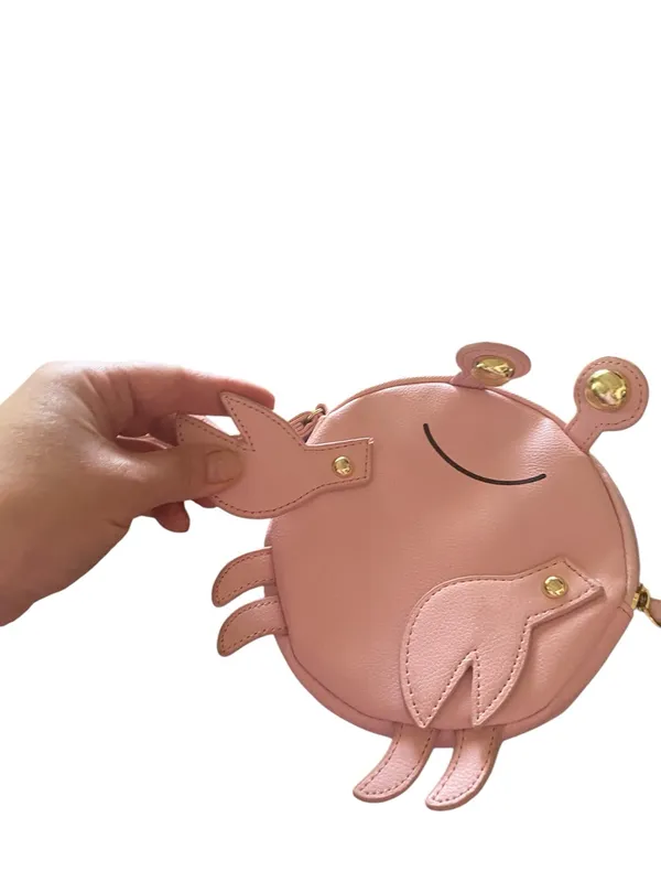 Betsey Johnson Pink Crab Wristlet Purse Coin purse coastsl whimsical dopamine - Image 4