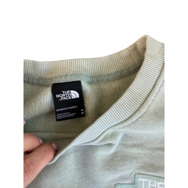 The North Face Womens Crewneck‎ Sweatshirt Mint Green Embroidered Logo Medium - Image 4