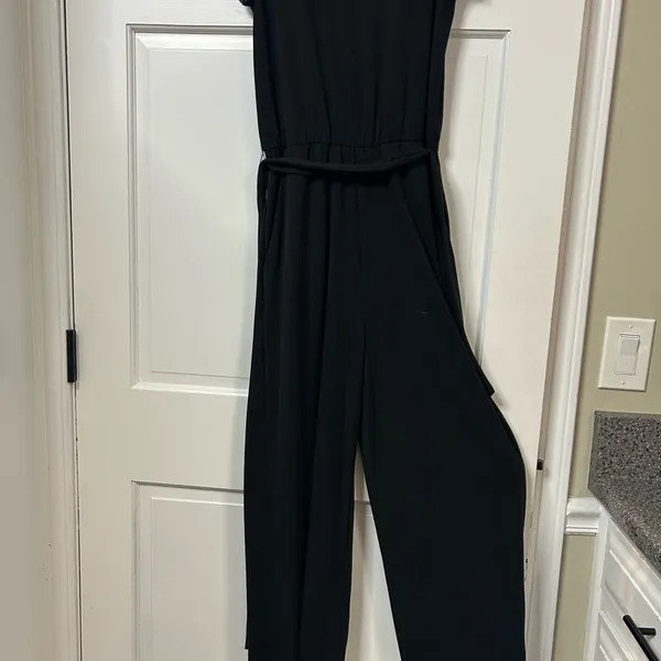 Express Classic Black Jumpsuit with Lace Sleeves - Image 3