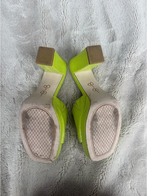 Jessica Simpson Women's Elyzza High Heel Slip On Platform Sandal - Image 10
