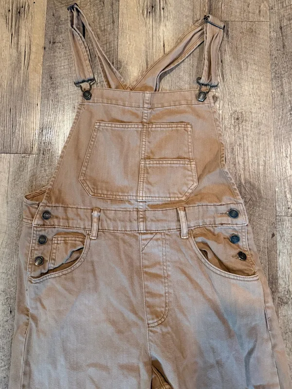 Free People Women's Ziggy Brown Overalls with Bib Pocket - Image 3