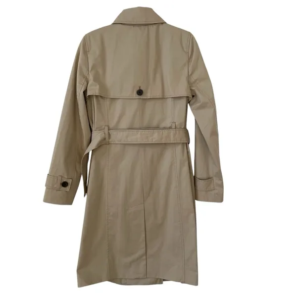 Banana Republic Essential Trench Coat Golden Beige Size Small Water Resistant - Image 2