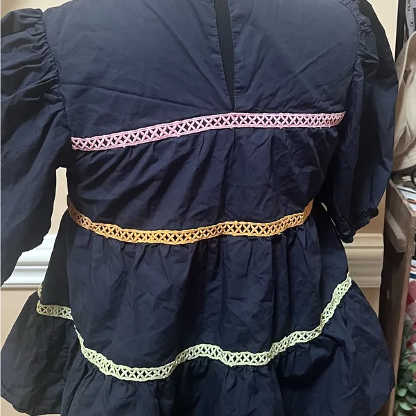 English Factory Navy Top with Multicolor Accents - Image 6