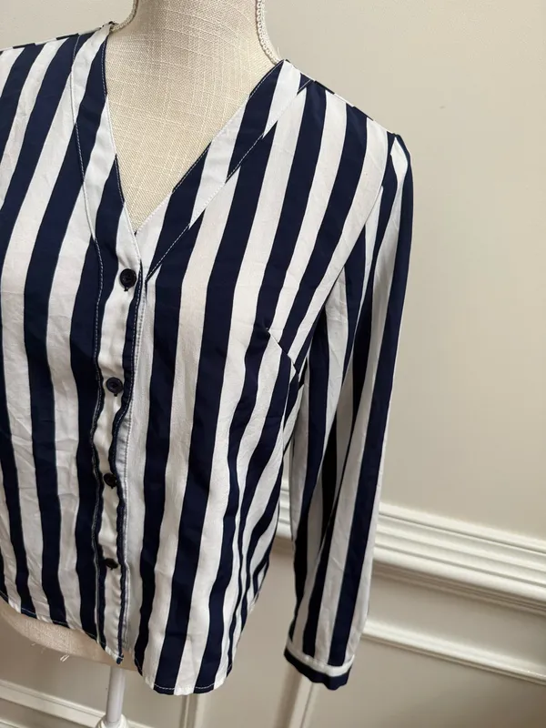 Striped Blouse Blue - Image 2