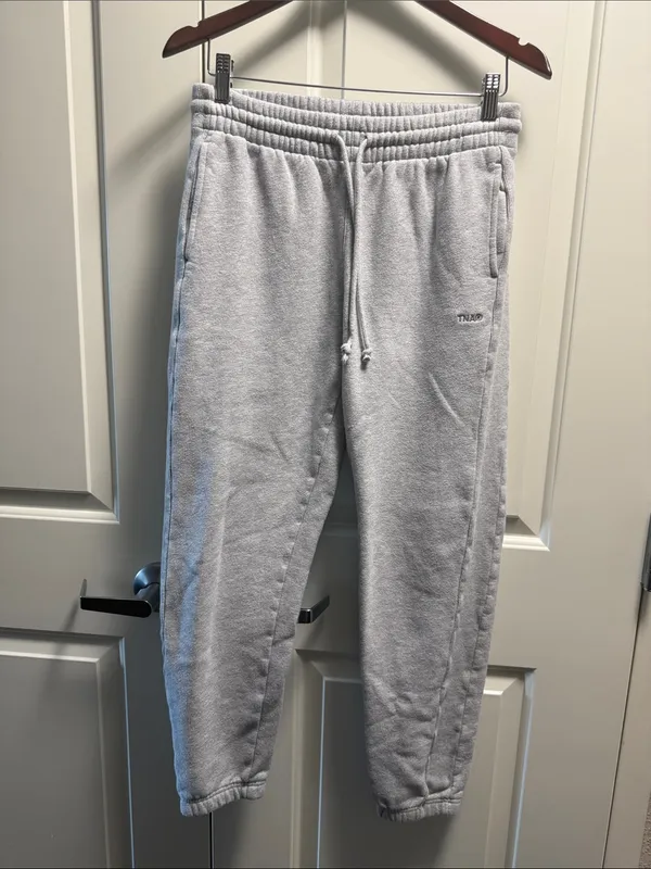 Aritzia TNA Sweatfleece Cozy Fleece Boyfriend Fit Gray S - Image 3