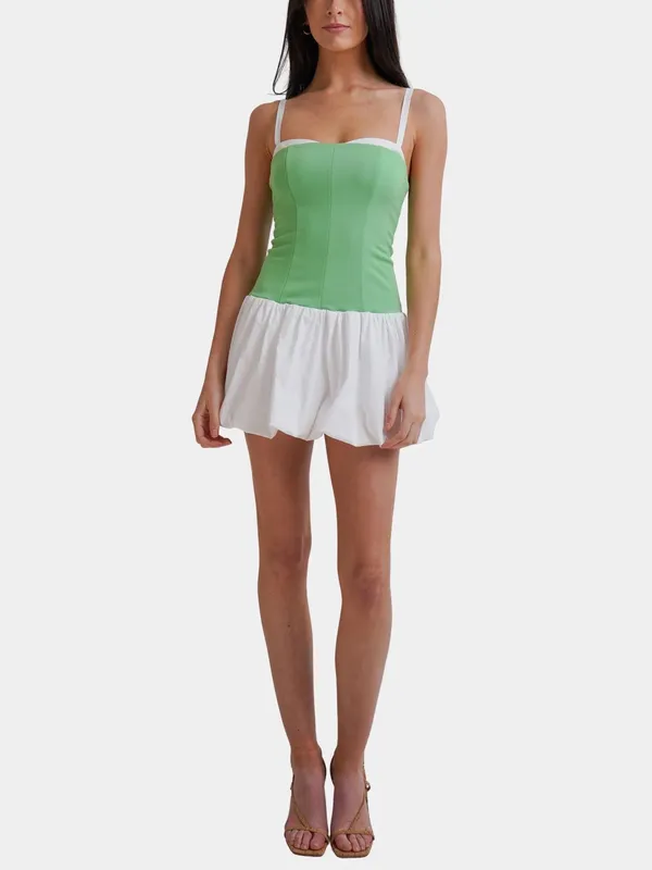 Show me your Mumu mini dress contract tiffany skort hemline contrast corset - Image 5