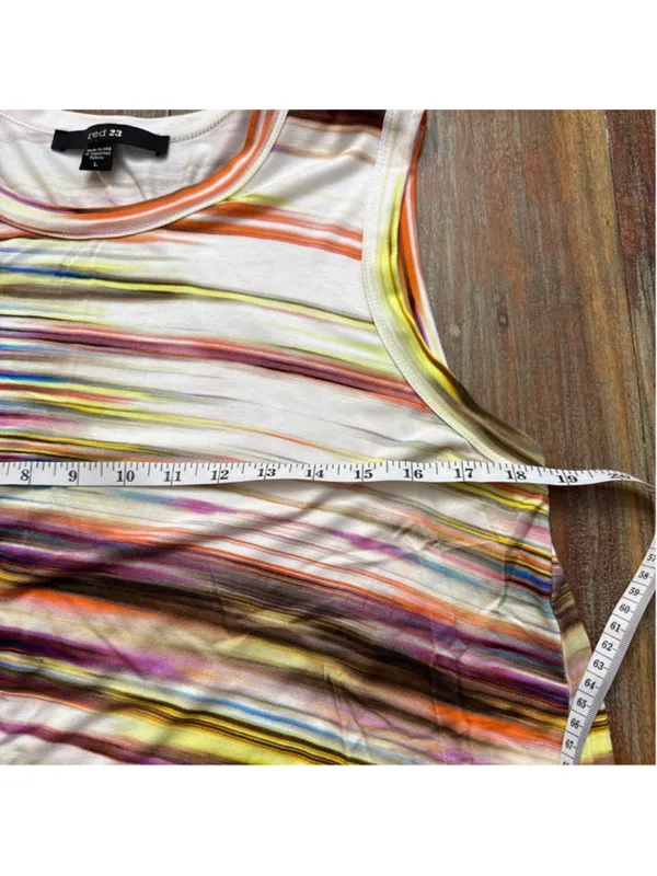 Red 23 Striped Tank Top Women's Large - Image 7