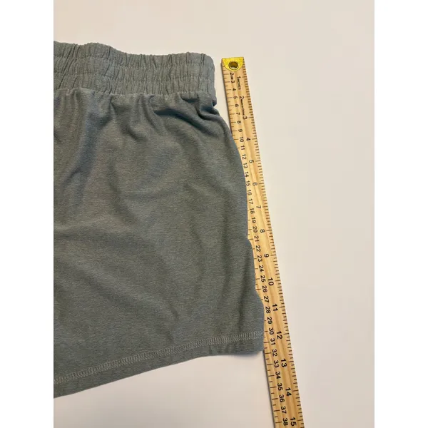 Athletic Works Lounge Shorts Womens Small Gray Smocked Waist Active Pocket 0165 - Image 5